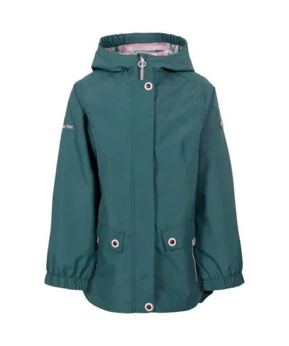 Trespass Girls Flourish TP75 Waterproof Jacket (Spruce Green) - Dark Green
