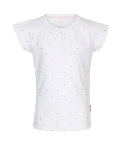 Trespass Girls Harmony T-Shirt (White/Pale Grey) - Multicolour