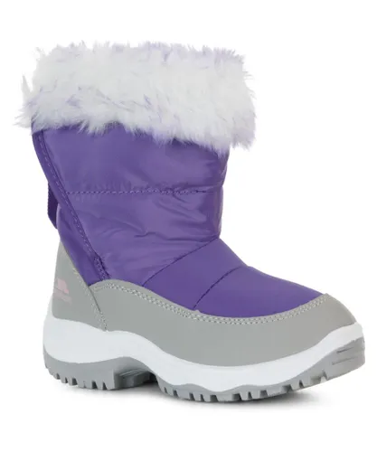 Trespass Girls Toddler Arabella Insulated Winter Boots - Purple Fleece