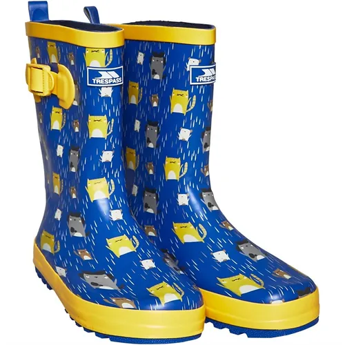 Trespass Junior Puddle Printed Wellington Boots Cats And Dogs