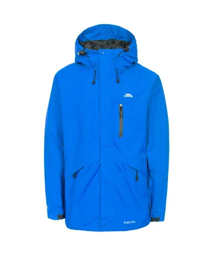 Trespass Mens Corvo Hooded Full Zip Waterproof Jacket/Coat - Blue