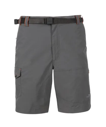 Trespass Mens Rathkenny Belted Shorts (Carbon) - Dark Grey