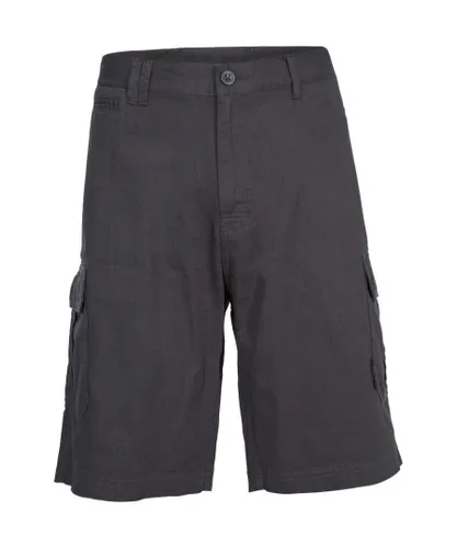Trespass Mens Rawson Lightweight Breathable Cotton Shorts - Grey