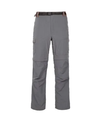 Trespass Mens Rynne B Mosquito Repellent Cargo Trousers (Carbon) - Dark Grey