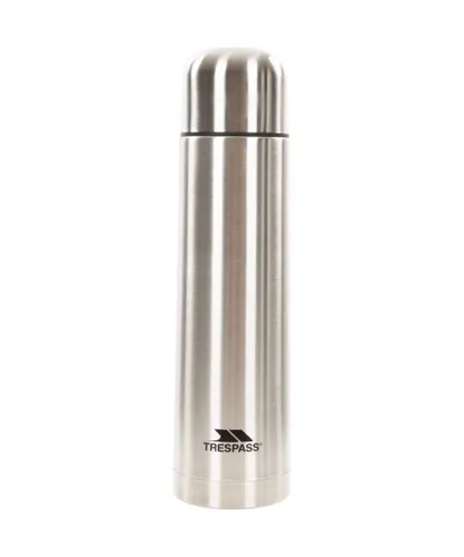 Trespass Mens Thirst Stainless Steel Camping Walking Flask - Grey - Size Small
