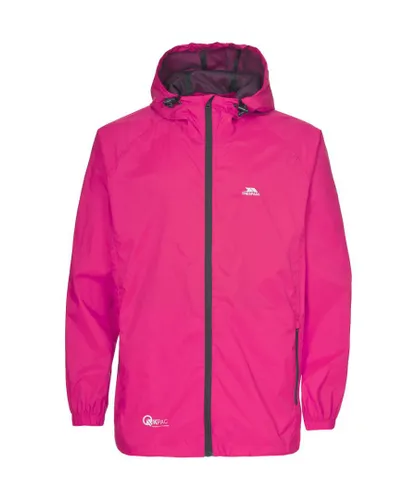 Trespass Mens & Womens/Ladies Qikpac Packaway Waterproof Shell Jacket - Pink Polyamide
