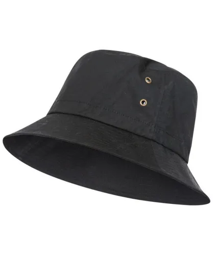 Trespass Unisex Adult Waxy Bucket Hat (Black) Cotton
