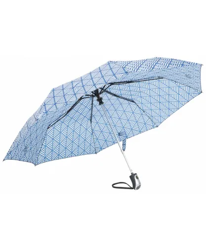 Trespass Unisex Maggiemay Automatic Umbrella (Blue Chevron Print) - Multicolour - One Size