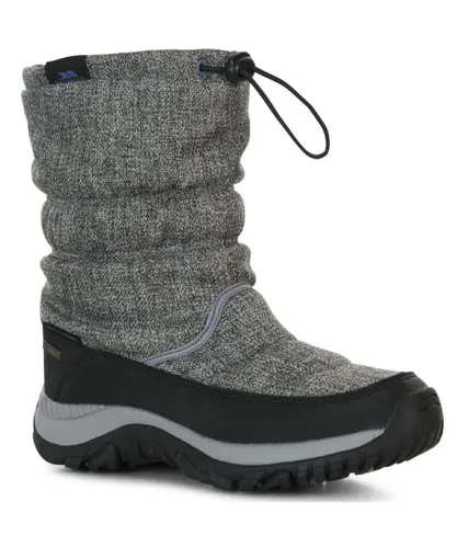 Trespass Womens Ashra Waterproof Fleece Lined Snow Boots - Grey