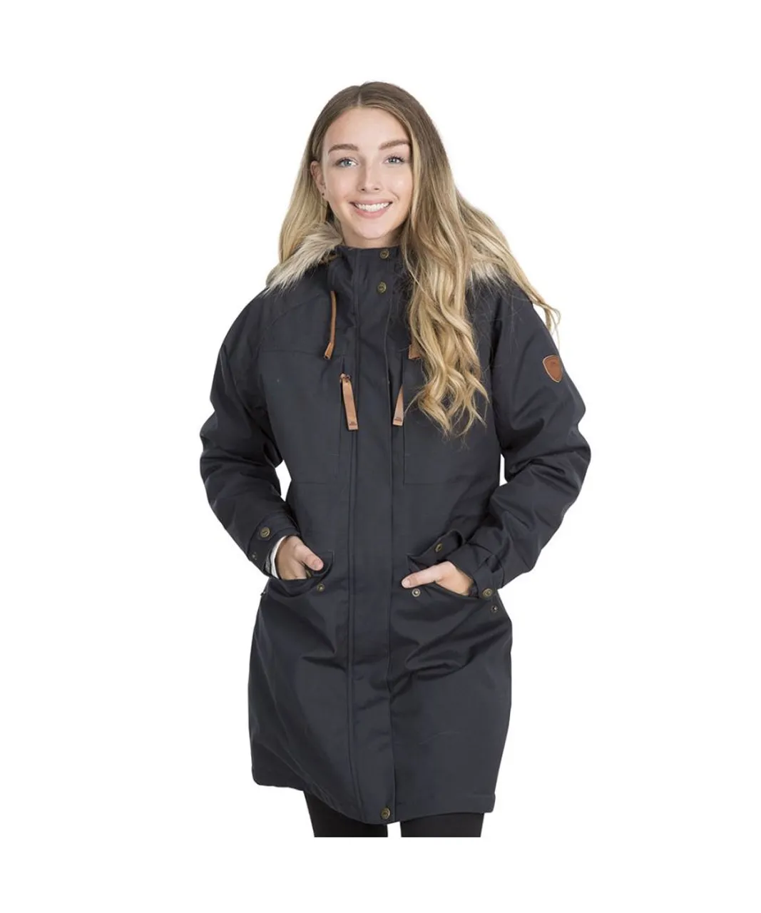 Trespass Womens Faithful TP75 Windproof Padded Jacket Coat - Grey Cotton