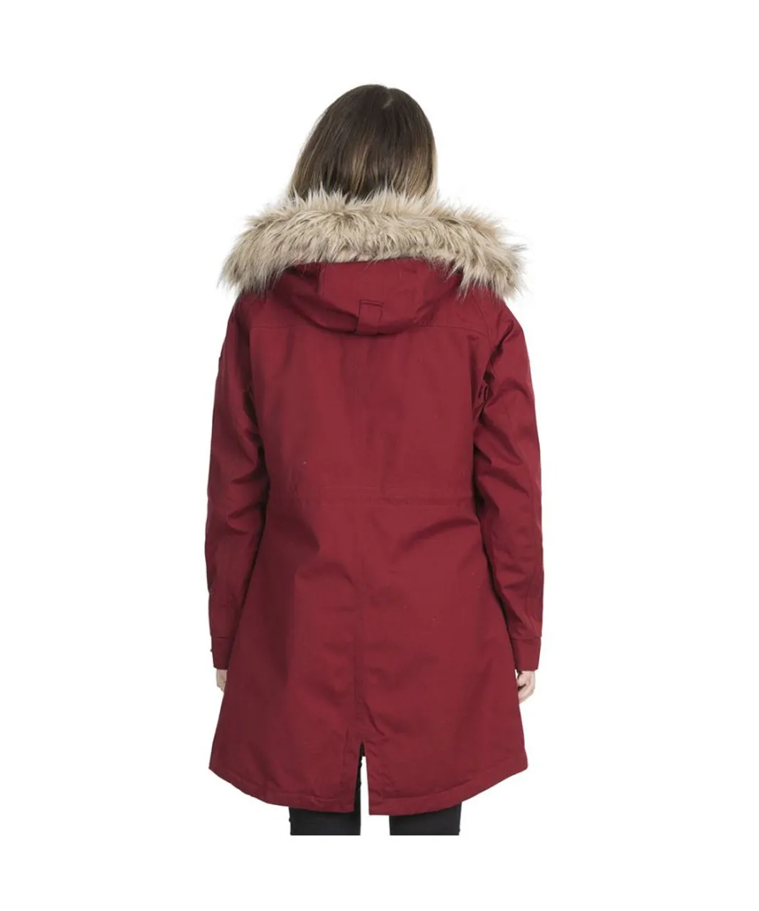 Trespass Womens Faithful TP75 Windproof Padded Jacket Coat - Red Cotton