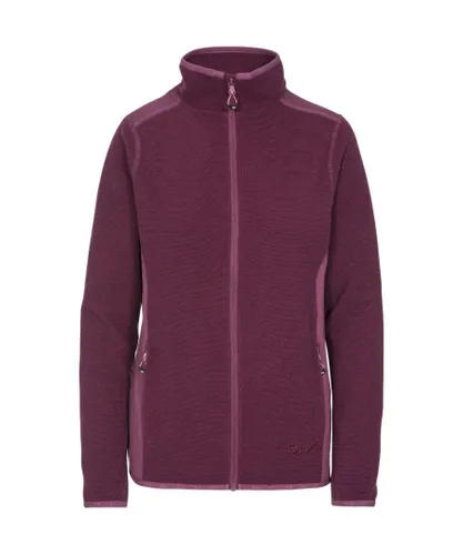 Trespass Womens Kelsay DLX Full Zip Fleece Jacket Coat - Purple