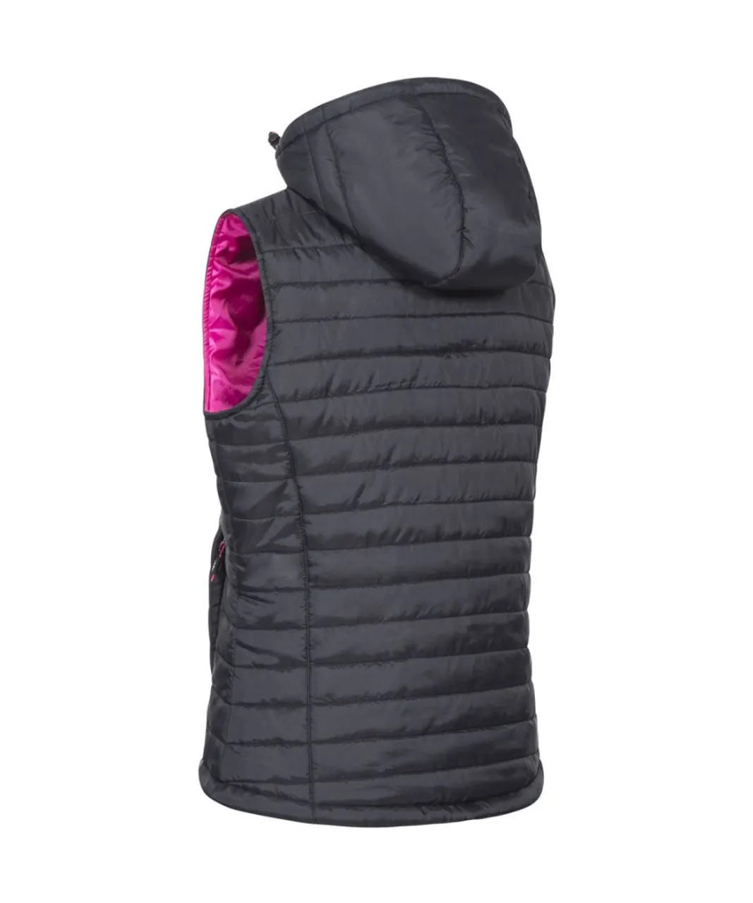 Trespass Womens/Ladies Aretha Padded Hooded Walking Gilet Bodywarmer - Black Polyamide