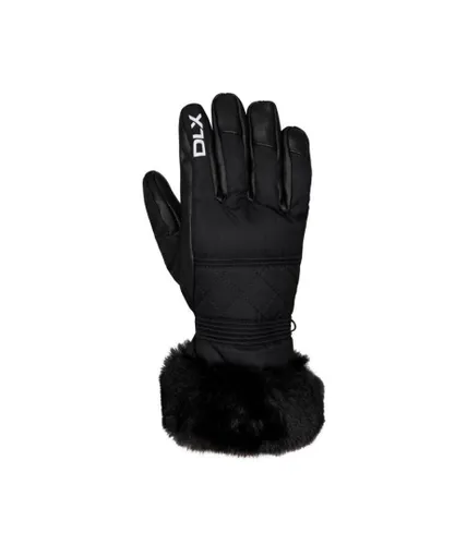 Trespass Womens/Ladies Dirin Leather Ski Gloves (Black) - Size Large