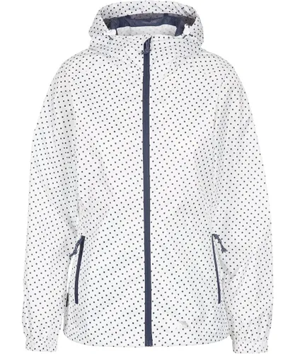 Trespass Womens/Ladies Indulge Dotted Waterproof Jacket (White)