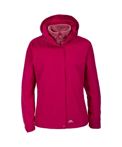 Trespass Womens/Ladies Madalin Waterproof 3-In-1 Jacket - Pink