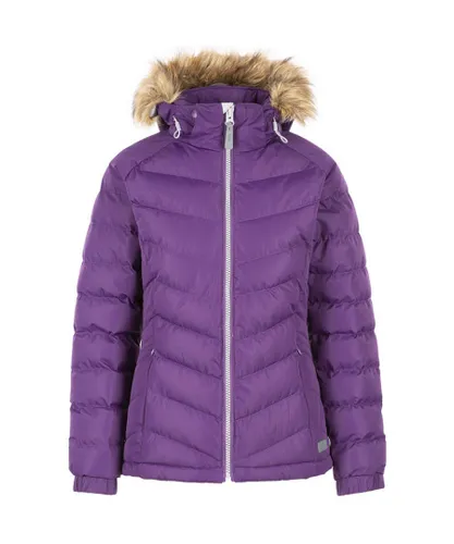 Trespass Womens Ladies Nadina Waterproof Breathable Hooded Jacket Coat - Purple