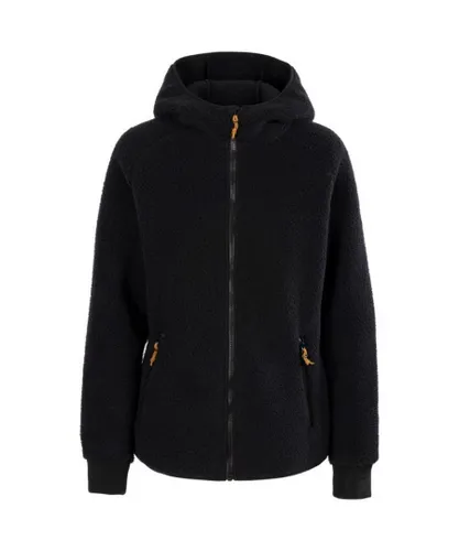 Trespass Womens/Ladies Reel Leather Fleece Jacket (Black)