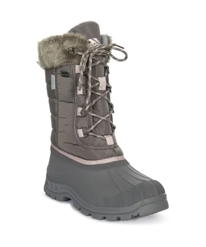 Trespass Womens/Ladies Stavra II Waterproof Warm Winter Snow Boots - Grey Fur