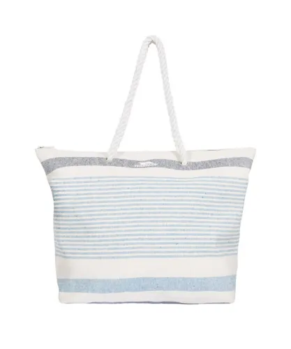 Trespass Womens/Ladies Totba Tote Bag (White/Blue Stripe) - One Size