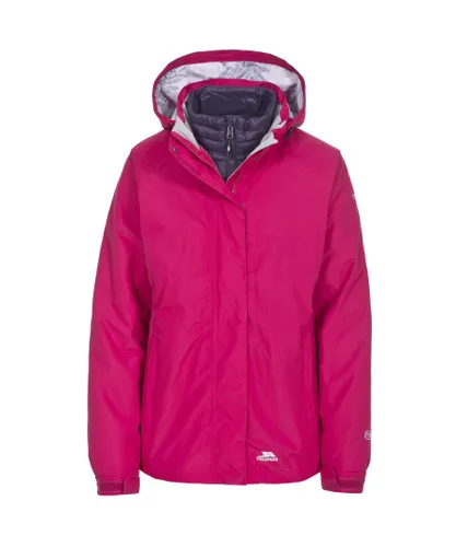 Trespass Womens/Ladies Trailwind Waterproof 3-In-1 Jacket - Pink