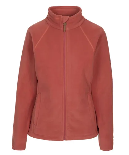 Trespass Womens/Ladies Trouper Leather Trim Fleece Jacket (Rhubarb Red)