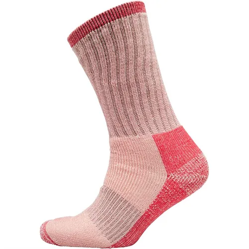 Trespass Womens Springer Merino Wool Trekking Socks Raspberry Marl