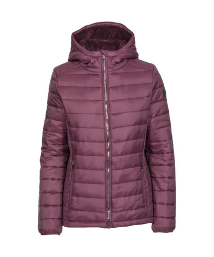 Trespass Womens Valerie Padded Hooded Warm Jacket Coat - Purple