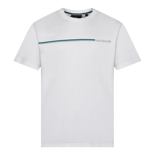 Tri-Colour Stripe T-Shirt - White