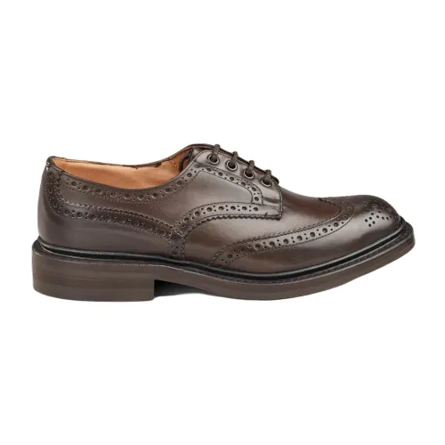Tricker's , Brown Flat Shoes with Bourton Brogue ,Brown male, Sizes: