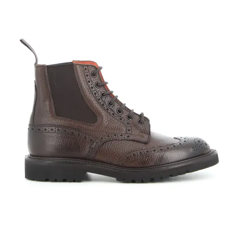 Tricker's , Brown Leather Brogue Boot ,Brown male, Sizes: