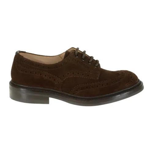Tricker's , Brown Suede Lace-up Dainite Sole ,Brown male, Sizes: