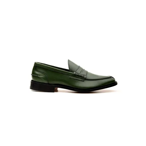Tricker's , Green Aniline Moccasins for Men ,Green male, Sizes: