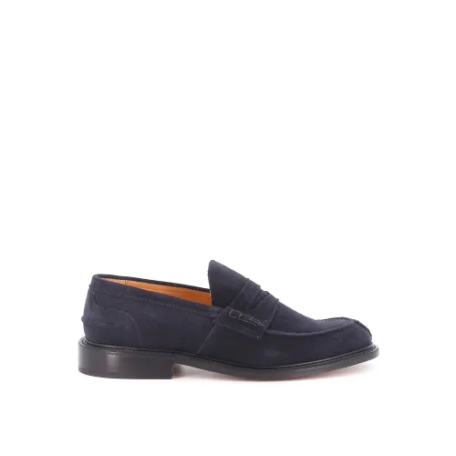 Tricker's , James PNY Loafer Suede ,Blue male, Sizes: