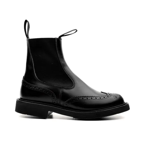 Tricker's , Silvia Black Box Calf Boots ,Black male, Sizes: