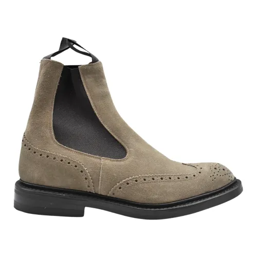 Tricker's , Suede Beatles Flat Shoes ,Beige male, Sizes: