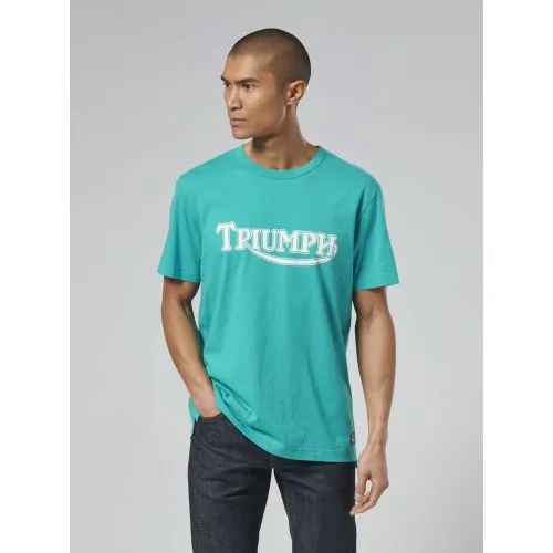 Triumph Mens Teal Blue Fork Seal T-Shirt