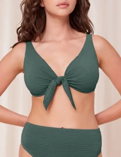Triumph Womens Summer Expression Textured Wired Bikini Top - 34B - Khaki, Khaki