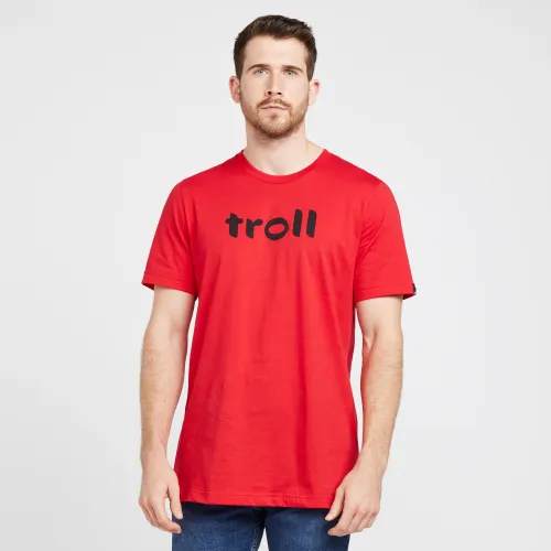 Troll Men's Front Logo Tee In Red, Red