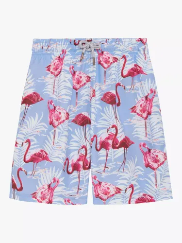 Trotters Flamingo Swim Shorts, Blue/Flamingo - Blue/Flamingo - Male