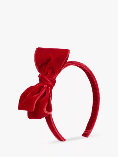 Trotters Kids' Velvet Bow Headband - Red - Female