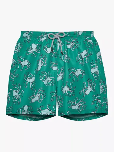 Trotters Octopus Swim Shorts, Green/Octopus - Green/Octopus - Male