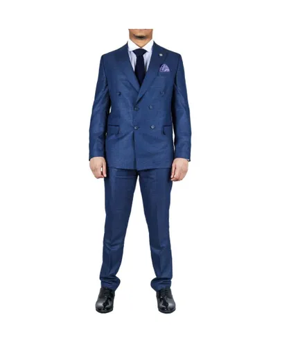 TruClothing Mens Classic Blue Double Breasted 2-Piece Suit