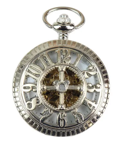 TruClothing Unisex Automatic Pocket Watch Mechanical Peaky Blinders Vintage Double Hunter - Silver - One Size