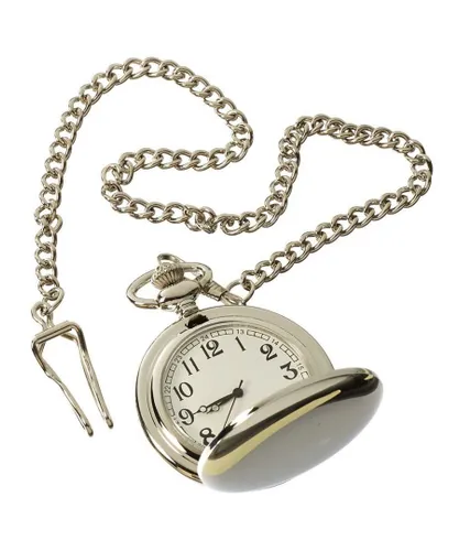 TruClothing Unisex Classic Pocket Watch 1920's Peaky Blinders Vintage Chain Retro - Silver Velvet - One Size
