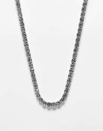 True Decadence crystal chain necklace in silver
