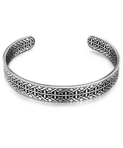 True Rebels Mens Bracelet stainless steel - Black & Silver - Size 18 cm