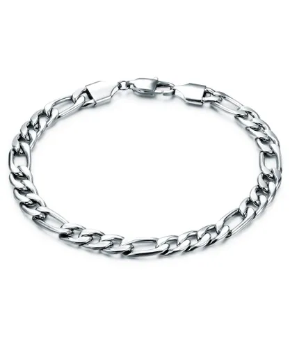 True Rebels Mens Male Stainless steel Bracelet - Silver Stainless Steel (archived) - Size 23 cm