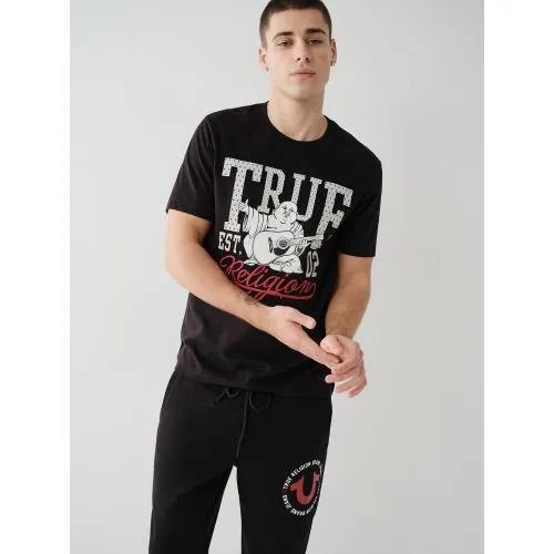 True Religion Mens Jet Black TR Classic T-Shirt