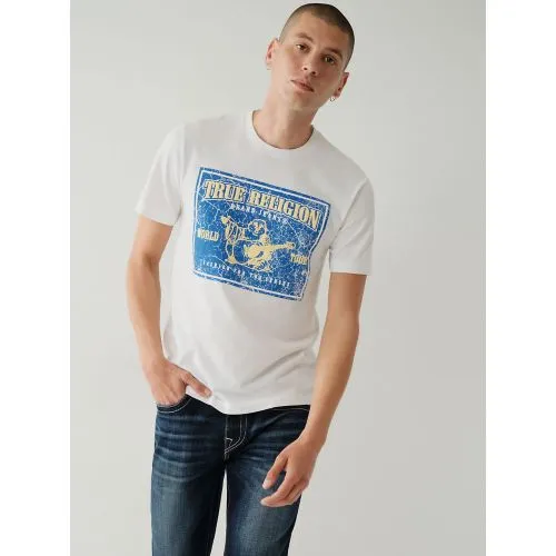 True Religion Mens Optic White Vintage Series T-Shirt